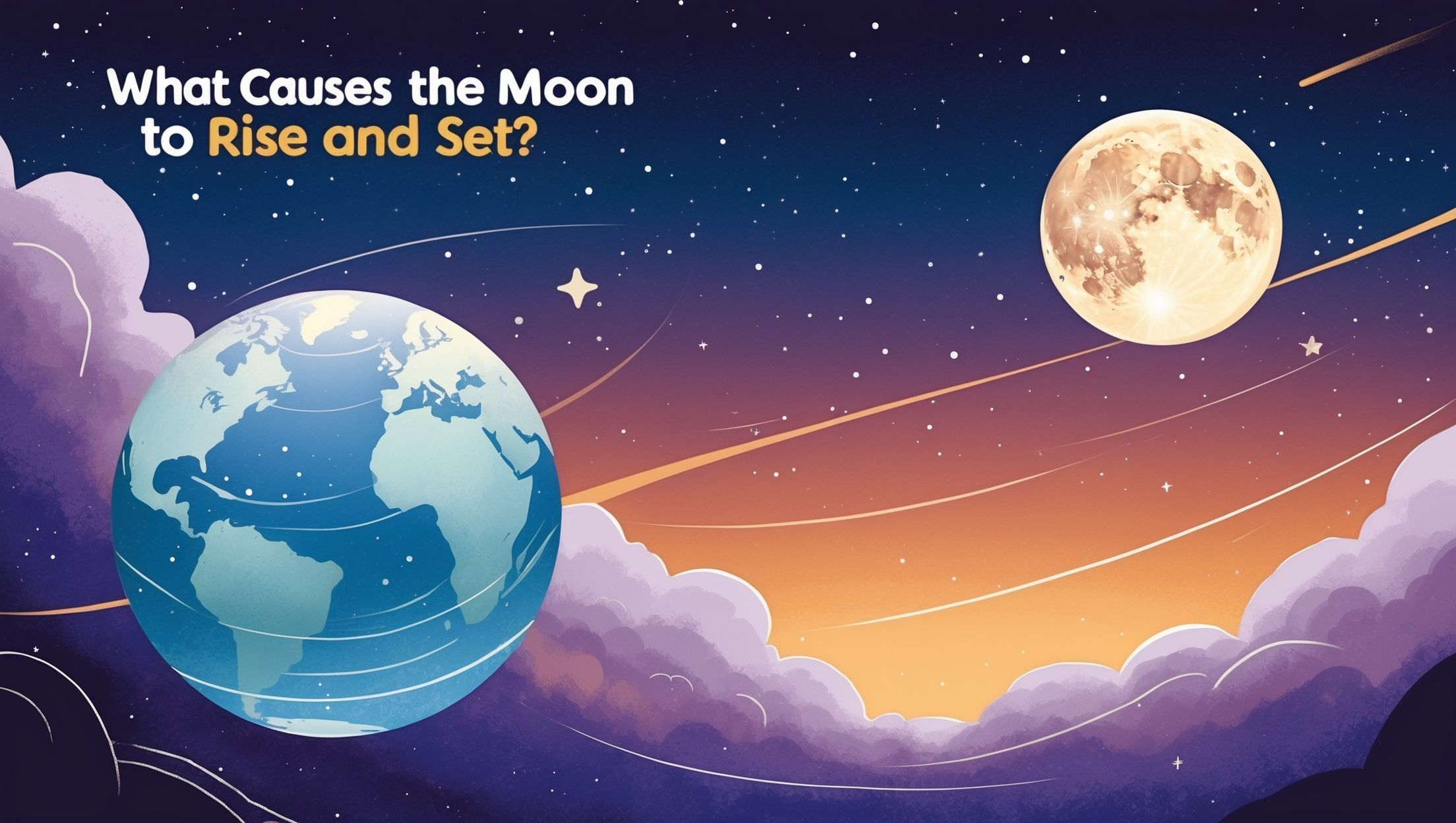 O que faz a Lua nascer e se pôr?