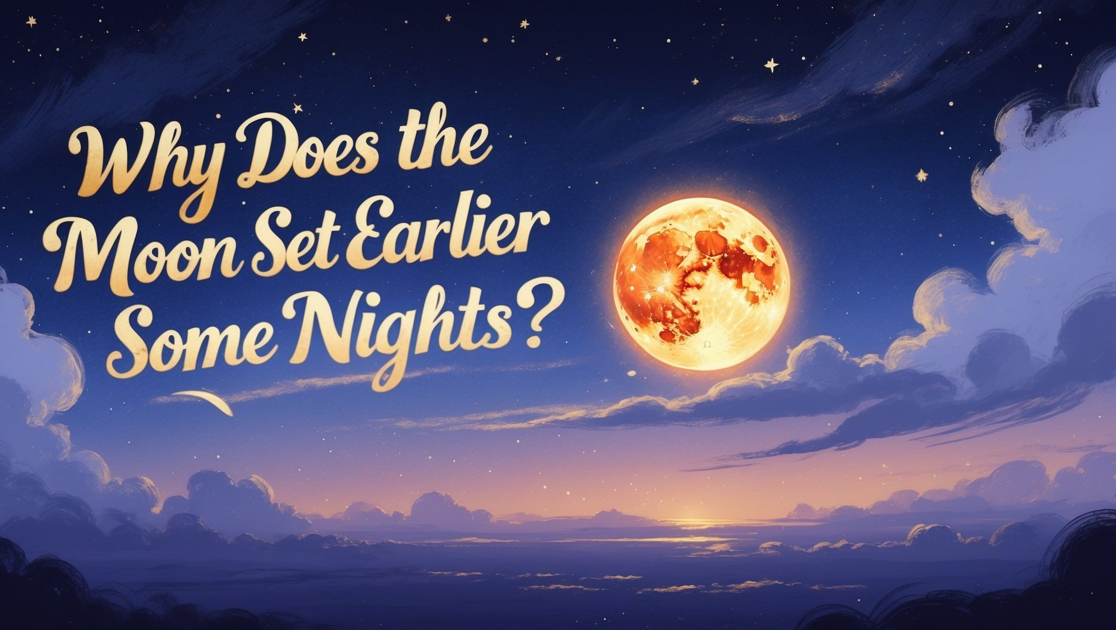 Por que a Lua se põe mais cedo em algumas noites?